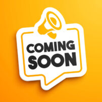 Coming Soon Speechbubble Advertising With Megaphone Icon